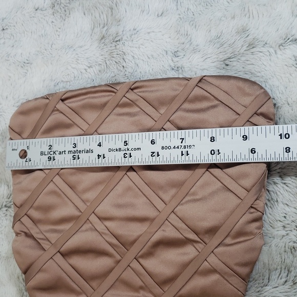 JR Creamy Satin Fold Over Purse Crossed Ribbons & Small Wallet Made in The USA. - Picture 14 of 16